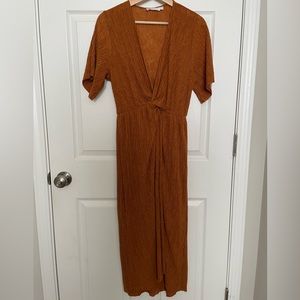 Rust Orange Kimono Sleeve Dress